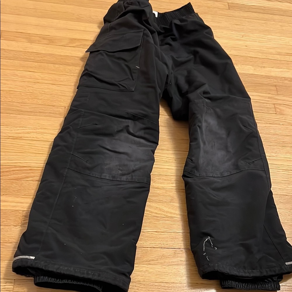 Black Cargo Snow Pants